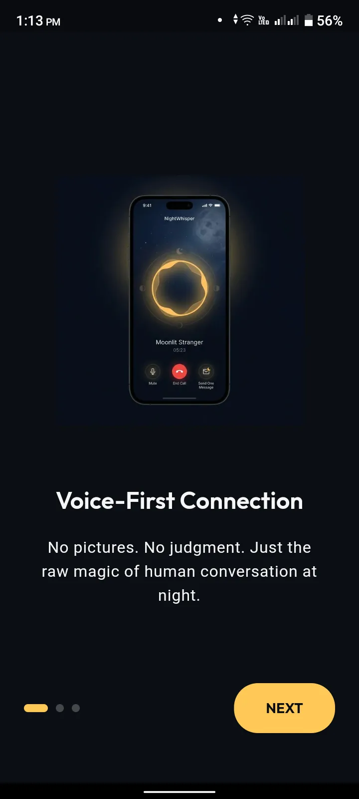Voice-First Connection - Anonymous voice calls without pictures or video