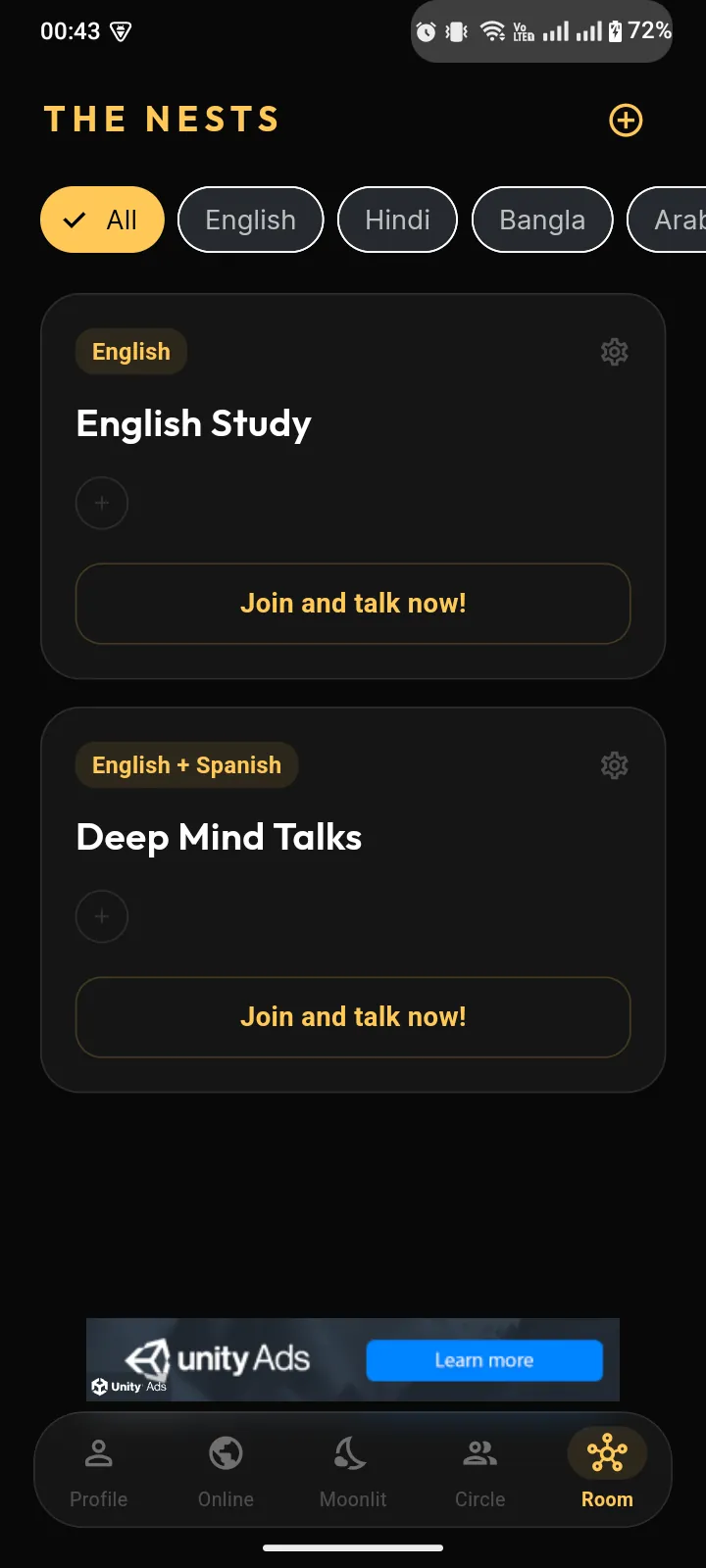 The Nests - Global voice rooms for group conversations